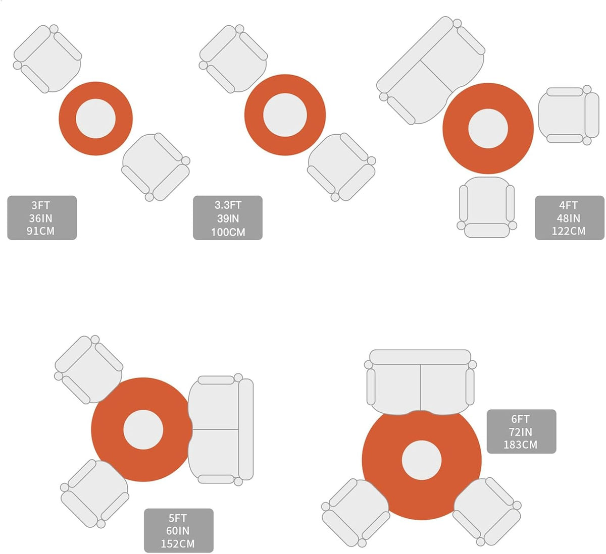 Round Area Rug 3.3ft,Yellow Christmas Winter Snowflakes Washable Circle Carpet Non-Slip Runner Accent Rugs Indoor Floor Mat for Bedroom Living Room Decor,White Background
