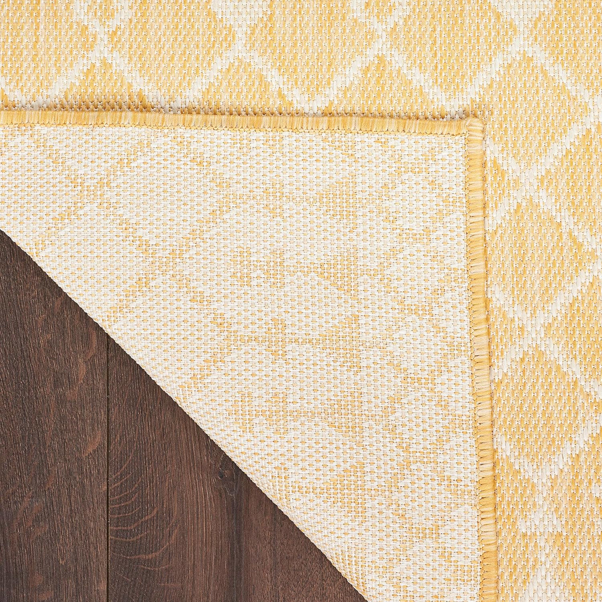 Positano Yellow 5' x 7' Area Rug - Easy Clean, Non Shedding, Bed Room, Living Room, Dining Room, Kitchen (5' x 7')