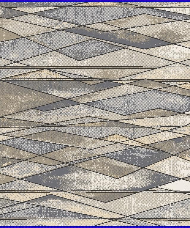 Modern Rug for Living Rooms Abstract Design, 3D Effect in Grey Yellow, Size:2'8" x 4'11"
