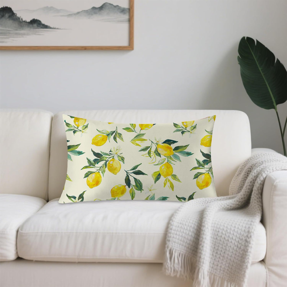 1 Pack Satin Pillowcase for Hair and Skin Yellow Lemon Retro Imitation Silk Pillowcase 20" x 30" with Hidden Zipper Soft Smooth Cooling Pillow Cover Queen Size for Bedroom Sofa