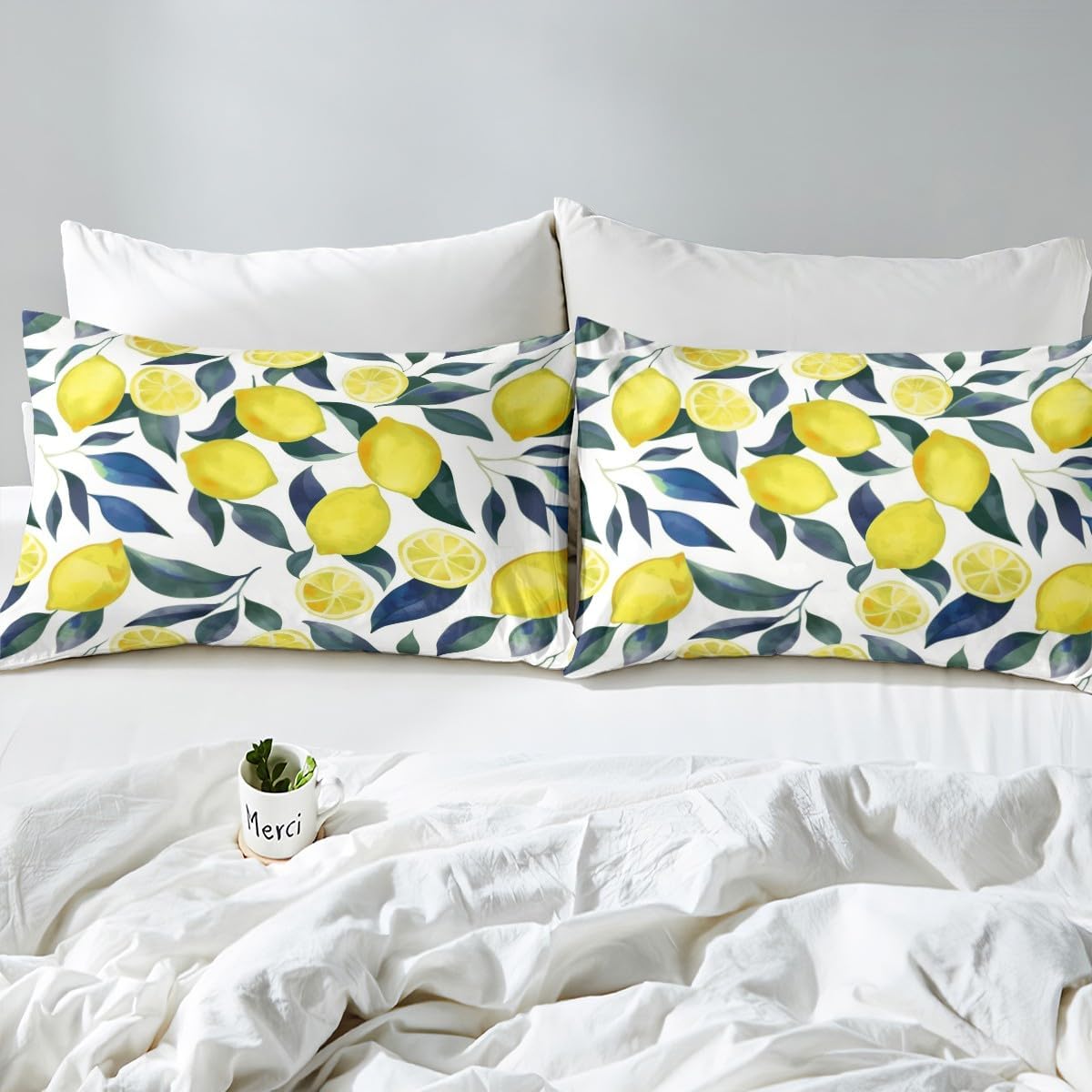 Lemon 16" Tropical Bedding Set Queen Size for Kids Boys Girls