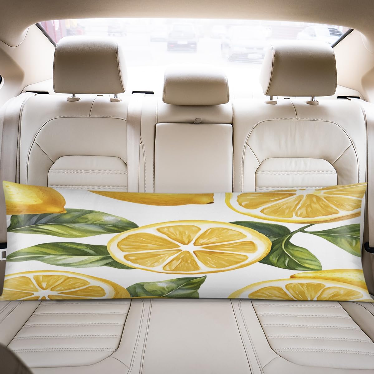 Lemon Yellow Body Pillow Covers Decorative Soft Bedding Satin Pillowcase with Zipper Closure Cooling Breathable Long Pillow Case-21"x 54"