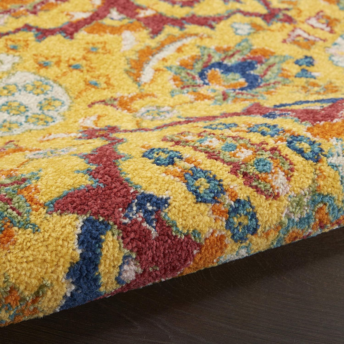 Allur Yellow Multicolor 4' x 6' Area Rug - Easy Clean, Non Shedding, Bed Room, Living Room, Dining Room, Kitchen (4' x 6')