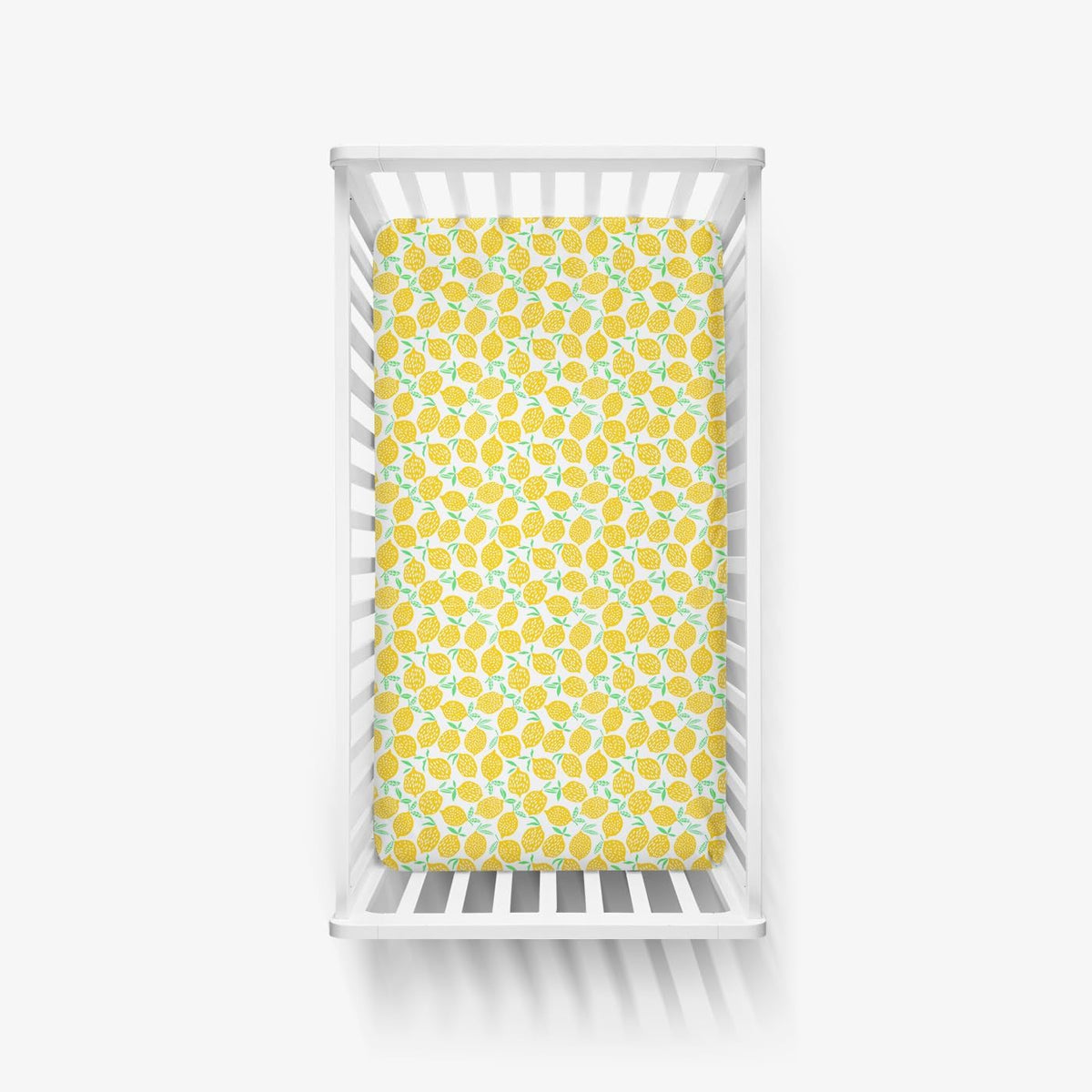 Mini Crib Sheet for Toddler Bed, Lemon