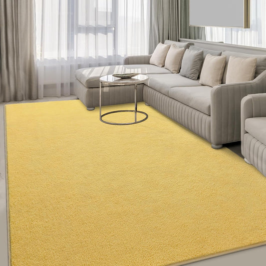 4x6 Yellow Memory-Foam Washable Area Rug for Bedroom Living Room