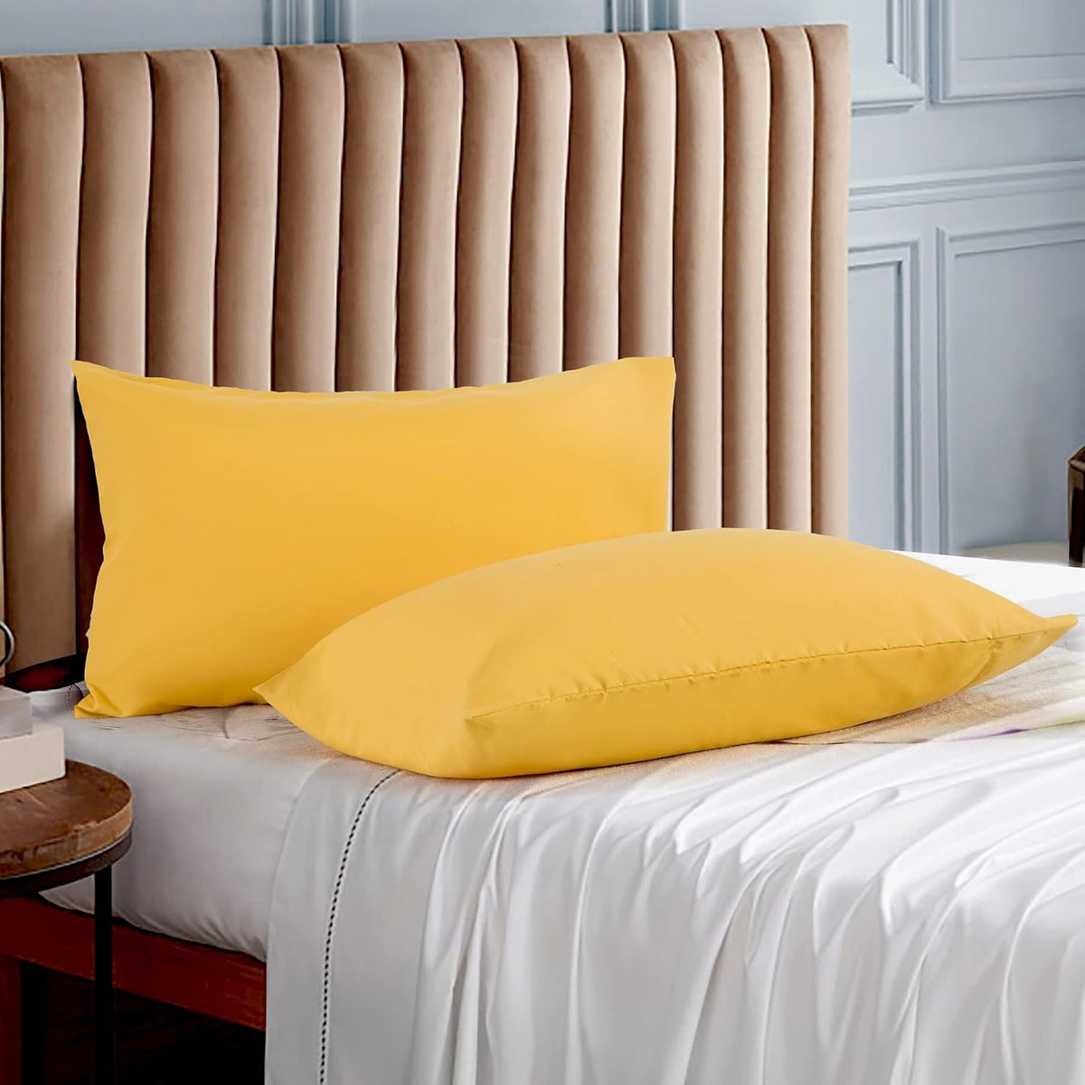 Standard Microfiber Pillowcases Set of 2, 20"x30" (Spicy Mustard)