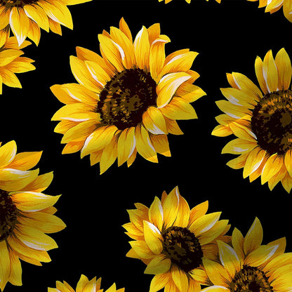 Satin Pillowcase for Hair and Skin,Abstract Yellow Sunflowers Silk Pillowcase with Hidden Zipper Soft Breathable Smooth Cooling Pillow Cover 1 Pack Queen Size for Bedroom Sofa 20”x30”