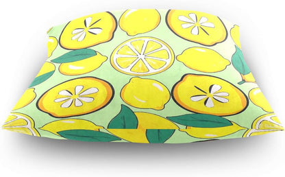Yellow Lemon Microfiber Pillow Cases 1 Pack Satin Pillowcase with Zipper Closure for Living Room 18x18