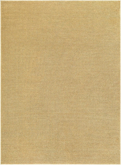 Levent Living Room, Bedroom Area Rug - Striped - Contemporary Modern Minimalist Transitional Tone - Mustard, Yellow, Tan, Neutral, Earth - 7'10" x 10'