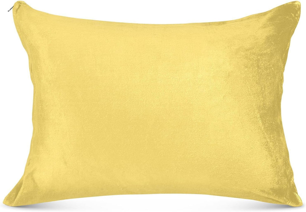 Lemon Yellow Zipper Pillowcase Soft Body Pillow Cover with Zipper Standard Size Pillow Case for Body Pillow Small Pillow Long Pillow 20x26in