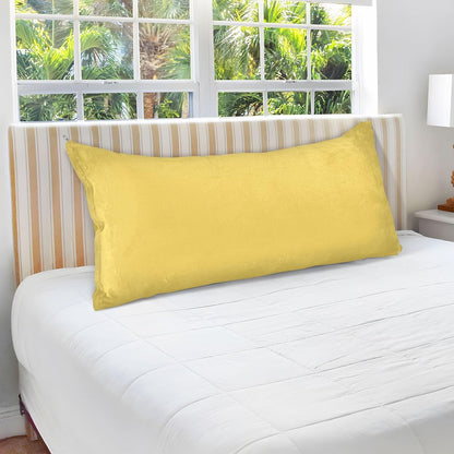 Lemon Yellow Zipper Pillowcase Soft Body Pillow Cover with Zipper Standard Size Pillow Case for Body Pillow Small Pillow Long Pillow 20x26in