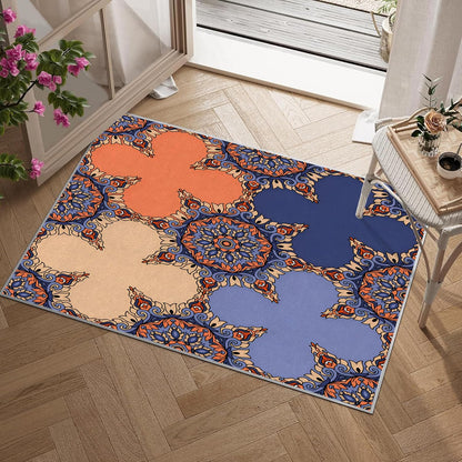 3×5ft Modern Geometric Area Rug - Non Slip Low Pile Polyester Rug for Living Room,Bedroom,Office Simple,Machine Washable Geometric Design Carpet Light Yellow