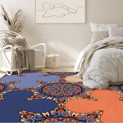 3×5ft Modern Geometric Area Rug - Non Slip Low Pile Polyester Rug for Living Room,Bedroom,Office Simple,Machine Washable Geometric Design Carpet Light Yellow