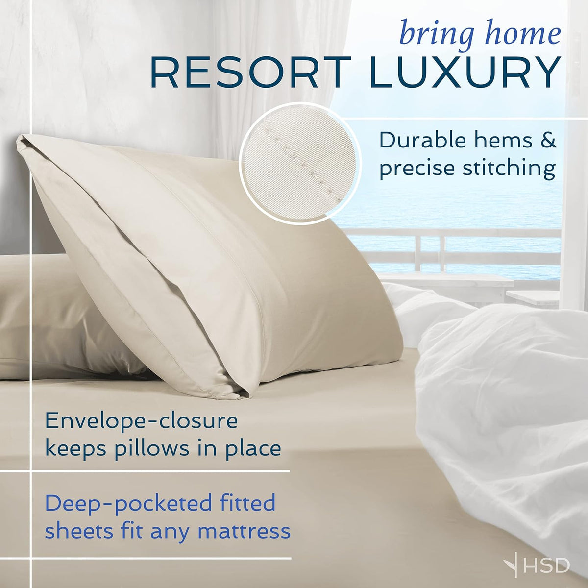4 Piece Bed Sheet Set Full Size, 100% Viscose Derived from Bamboo Sheets Set with 2 Pillowcases, Cooling & Breathable Luxury Bedding, Moisture-Wicking & Silky Soft, Light Yellow
