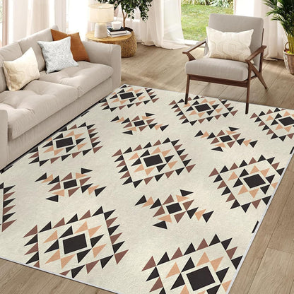 3x4ft Minimalism Area Rug – Premium Low Pile Non-Slip Carpet for Living Room, Bedroom & Office – Abstract Geometry,Washable Contemporary Home Decor Rug Yellow