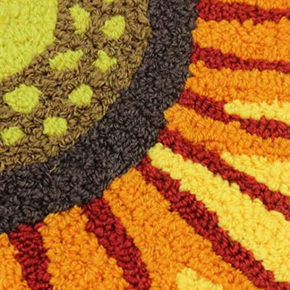 Modern Fashion Sunflower Area Rug Soft and Comfortable Bedroom Kitchen Living Room Bedside Floor Mats Indoor Outdoor Carpet Non-Shedding Non Slip Doormat Home Décor (25.5" X 25.5", Yellow)