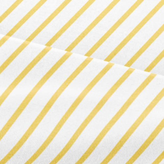 Twin XL 3 Piece Striped Sheet Set - Soft & Cooling - Yellow Pencil Stripes