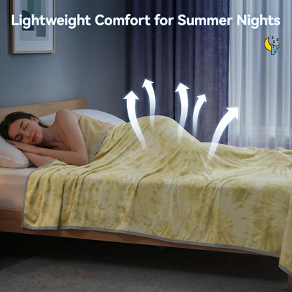 Guohaoi Cooling Throw Blanket for Hot Sleepers, Queen Size 90''×90''