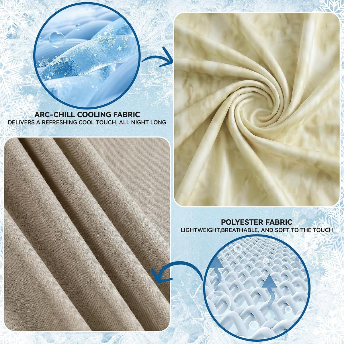 Guohaoi Cooling Throw Blanket for Hot Sleepers, Queen Size 90''×90''