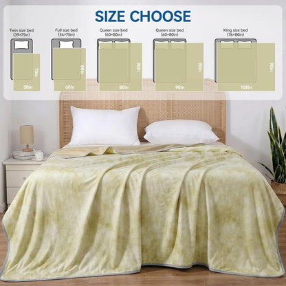 Guohaoi Cooling Throw Blanket for Hot Sleepers, Queen Size 90''×90''