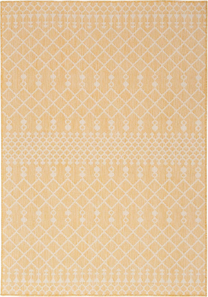 Positano Yellow 5' x 7' Area Rug - Easy Clean, Non Shedding, Bed Room, Living Room, Dining Room, Kitchen (5' x 7')