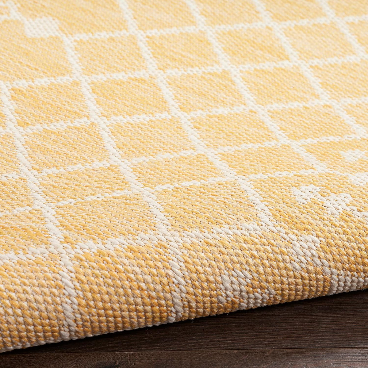 Positano Yellow 5' x 7' Area Rug - Easy Clean, Non Shedding, Bed Room, Living Room, Dining Room, Kitchen (5' x 7')
