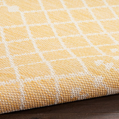 Positano Yellow 5' x 7' Area Rug - Easy Clean, Non Shedding, Bed Room, Living Room, Dining Room, Kitchen (5' x 7')