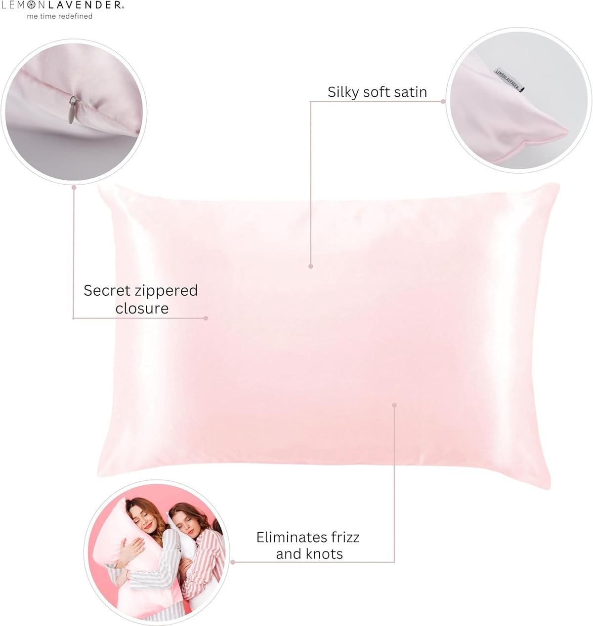 Luxe Satin Pillowcase 20" X 28" - Lofted (Queen)