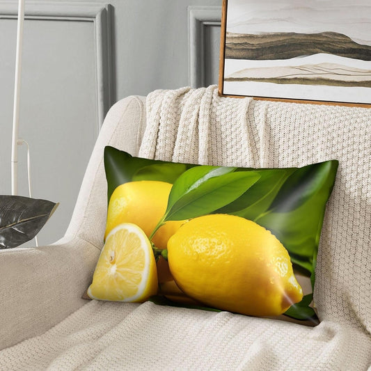 Satin Pillowcase for Hair and Skin, Yellow Lemon Pillow Cover Queen Size 20x30 Inch Soft Smooth Breathable Cooling Silky Pillow Cases with Hidden Zipper, Gifts for Women Men