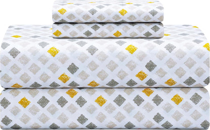Feather & Stitch 100% Cotton Percale 300 Thread Count Full 4 Pc Sheet Set