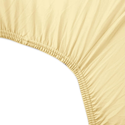 Frankie Fitted Crib Sheet 100% Organic Cotton for Baby & Toddler Mattress, Breathable for Boys & Girls, Butter Yellow, One Size