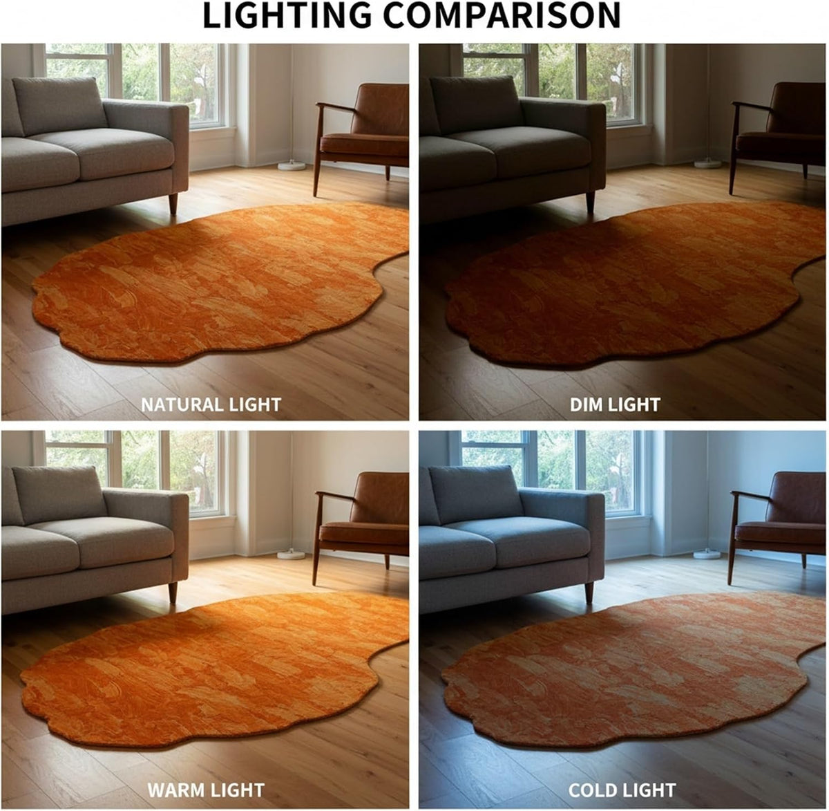 Nordic Minimalist Irregular Rugs Modern Abstract Art Deco Area Rug for Living Room Bedroom Dining Room 3x5 Soft Non Slip Thick Carpet Bright Yellow Vibrant Indoor Floor Mats Nursery Dorm Guestroom