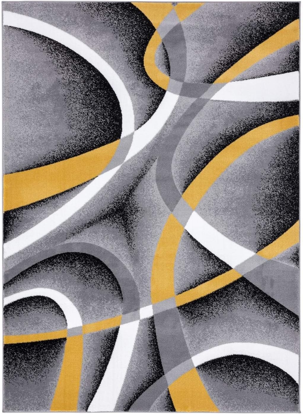 2305 Geometric Abstract Yellow 4x5 Area Rugs for Living Room