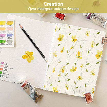 King Sheet Set Yellow Floral Bed Sheets Printed Sheets - 4 Piece Soft Microfiber Patterned Fitted Sheets King with 15" Deep Pocket and Corner Straps, Cute Yellow Flower Sheets & Pillowcase Set