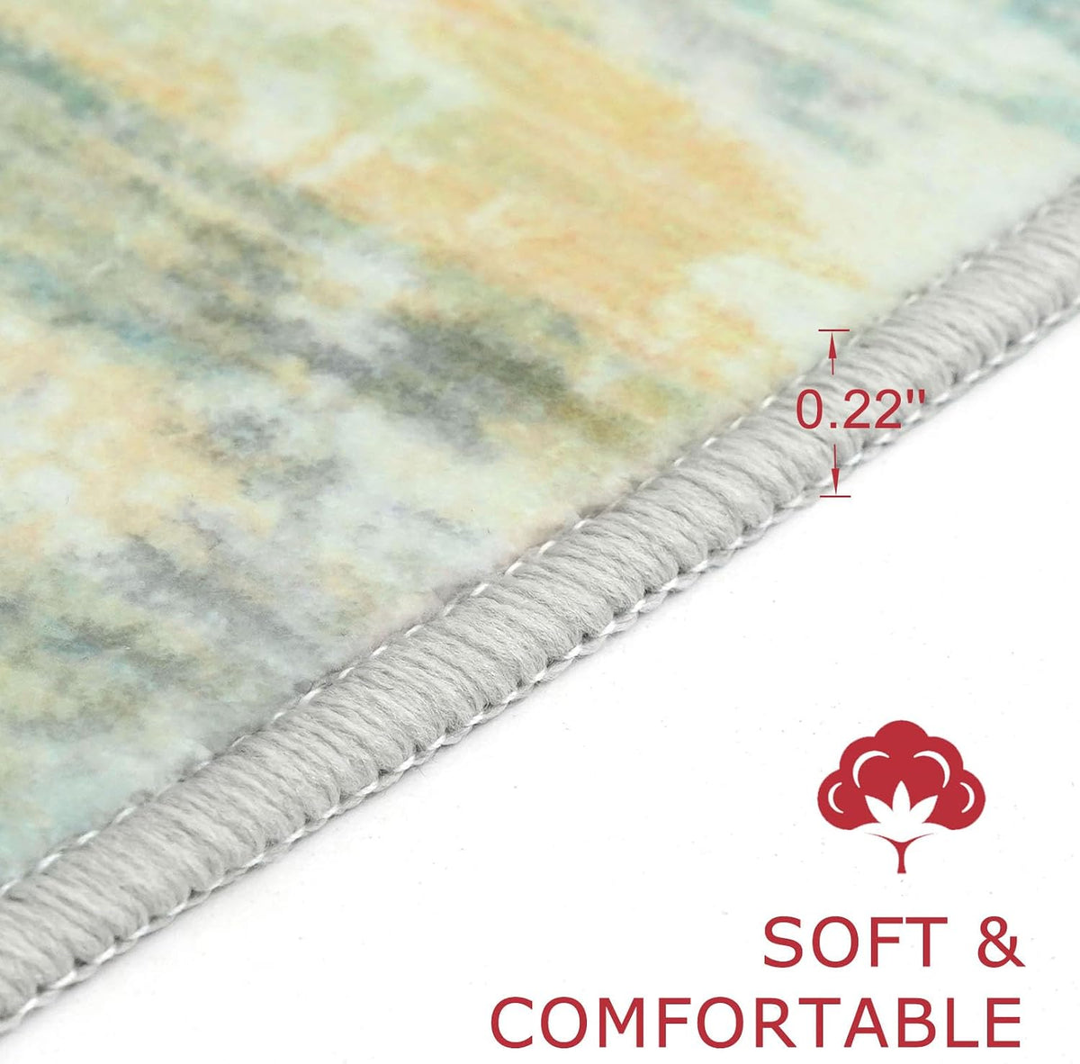Modern Abstract Hallway Runner Rug, 2x8 Kitchen Rugs Non-Slip Washable Soft Striped Runner Rugs, Print Light Green Yellow Carpet Runner for Entryway Bathroom Laundry Room Foyer