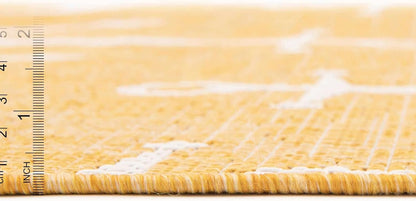 Outdoor Coastal Collection Area Rug - Ahoy (3' 3" x 5' 3" Oval, Yellow)