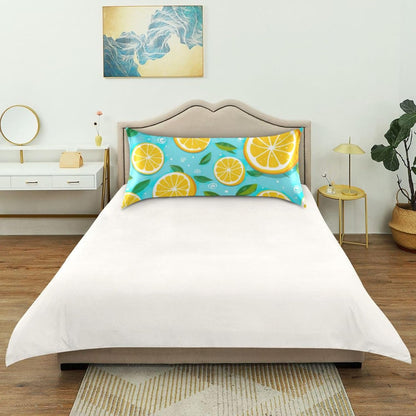Lemons Yellow Satin Pillowcase for Hair and Skin Body Bedding Pillowcases Standard Size 20"X26" Similar to Silk Pillow Cases with Envelope Closure for Women
