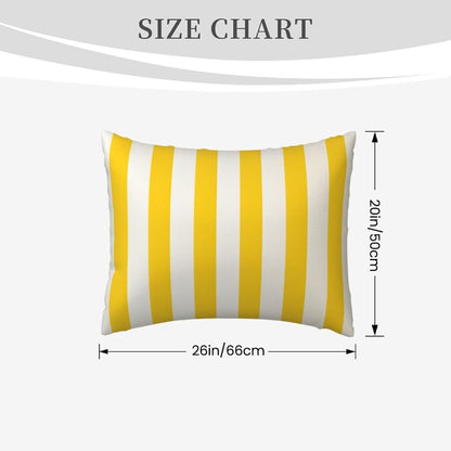 Lemon Yellow Stripes Pillow Cases Set of 2, Standard Pillowcase for Hair and Skin, Super Soft Bed Pillow Protector Covers with Hidden Zipper, 20x26 Inches Pillow Covers for Sleeping Gift