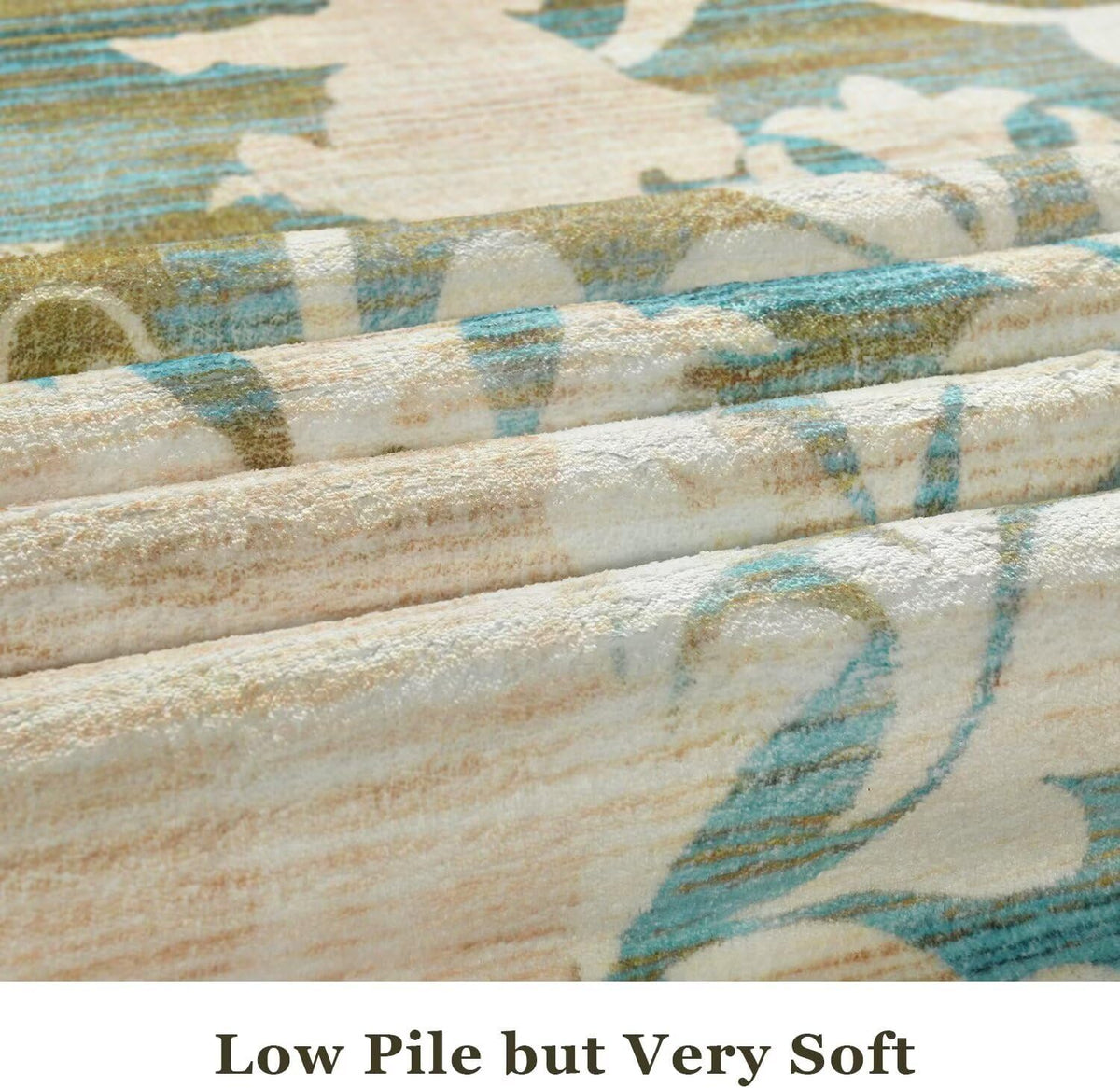 4x6 Area Rugs,Abstract Area Rugs, Modern Washable Non-Slip Rug for Living Room, Bedroom, Dining Room, Soft Low Pile Carpet, Neutral Decor for Home and Office,Abstract Floral - Yellow