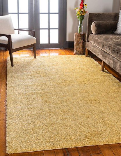Solo Collection Area Rug - Calabasas (7' 10" x 10' Rectangle, Yellow)