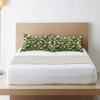 Ripe Yellow Lemons Satin Pillowcase for Hair and Skin Soft Breathable Wrinkle-Free Pillow Cases with Envelope Closure Cooling Pillow Covers for Sleeping Standard Size