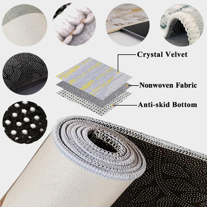 3x4 Area Rugs, Yellow Water Drop Champagne Rose Kids Bedroom Rug, Modern Abstract Light Luxury Bedside Rug, Rugged Non Slip for Cafe Living Room Under Table Boys Room Decor