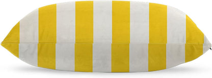 Lemon Yellow Stripes Standard Pillowcases Sets of 2, Ultra Soft Microfiber Plush Pillow Cases 16"X24" Comfort Decorative Throw Pillow Cover with Hidden Zipper for Bedroom, Sofa, Couch