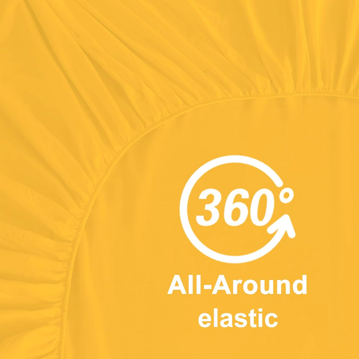 100% Microfiber Twin Size Fitted Sheet Only, Bed Sheet Yellow 39x75 inches