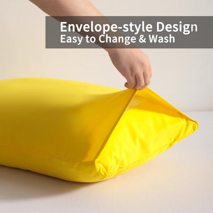 Microfiber Standard Pillowcases, 2 Pack, 20x26 Inch, Yellow