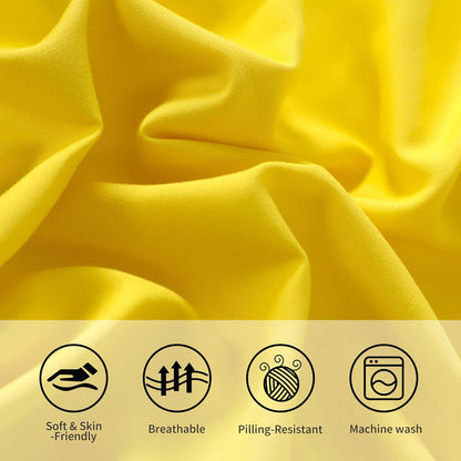 Microfiber Standard Pillowcases, 2 Pack, 20x26 Inch, Yellow