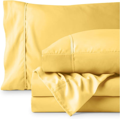 Sheet Set 1800 Ultra-Soft with 2 Pillowcases (Twin XL, Lemon Drop)