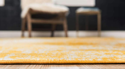 Sofia Collection Area Rug - Grand (5' 3" x 8' Rectangle, Yellow/ Ivory)