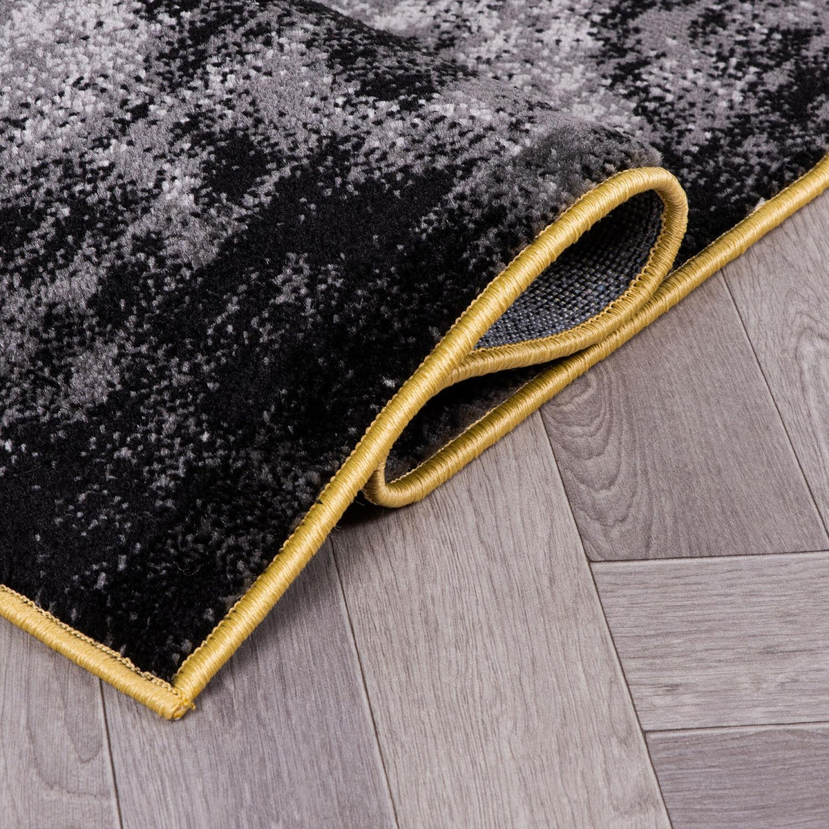 Modern Abstract Soft Living Room Area Rug Yellow 7'10" x 10'