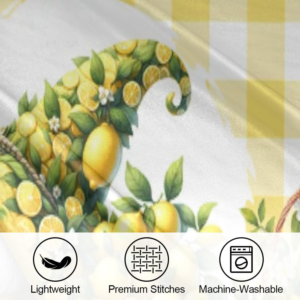 Satin Pillowcase for Hair and Skin Yellow Lemon Tree Gnome Soft Silk Pillow Case with Envelope Closure Cooling Pillow Cases Slip Standard Size Pillow Cover for Kids Boys Girls 20x26